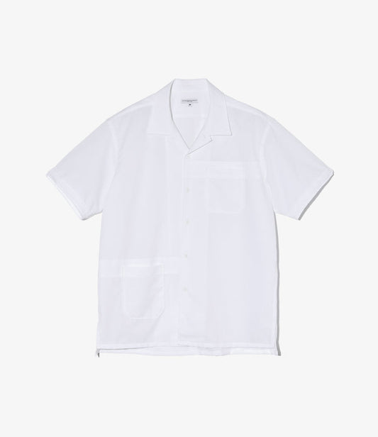 Camp Shirt - White Polyester Mesh