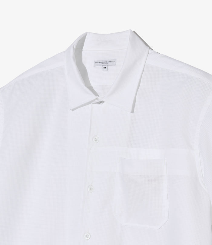 Camp Shirt - White Polyester Mesh
