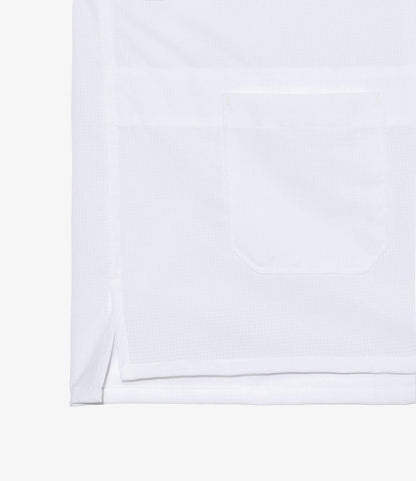 Camp Shirt - White Polyester Mesh