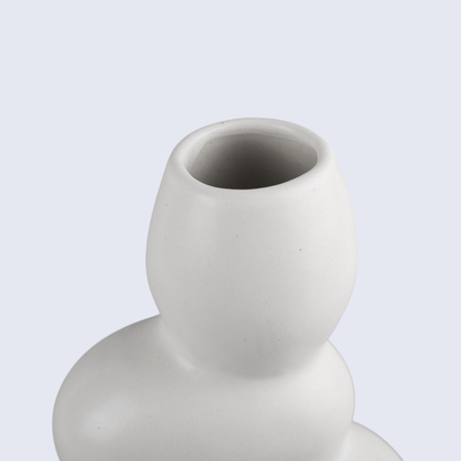 Ceramic Vase  Twist Curve For Flowers White Flower Vase