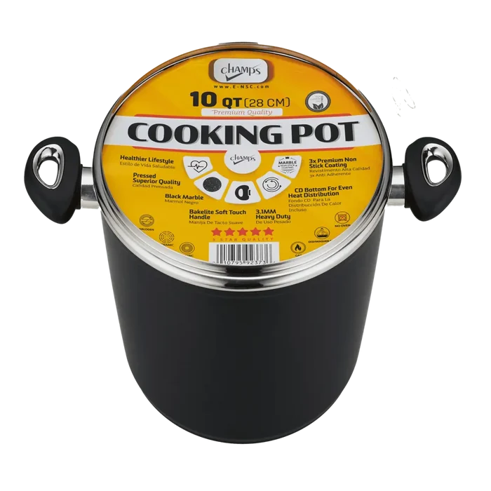 Wholesale Champs Black Pot with Glass Lid - Mexmax INC