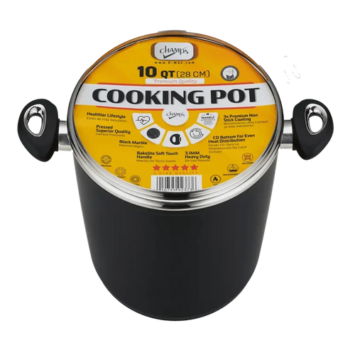 Wholesale Champs Black Pot with Glass Lid - Mexmax INC