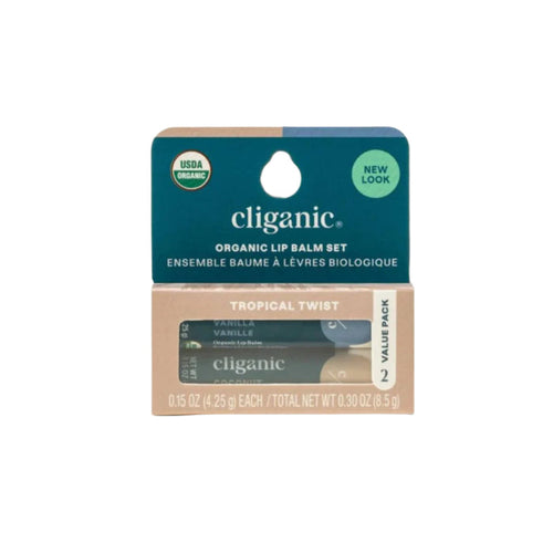 Cliganic Organic Lip Balm Set of 2|349805