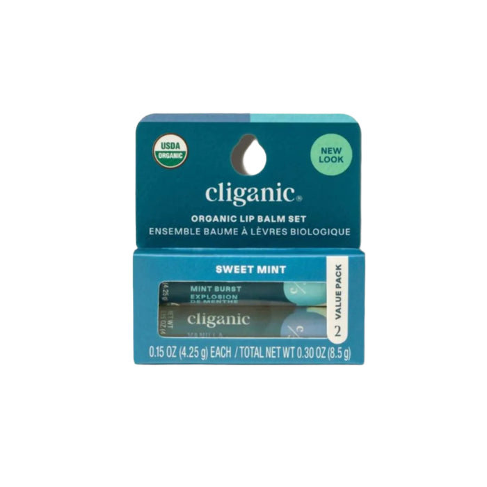 Cliganic Organic Lip Balm Set of 2|349807
