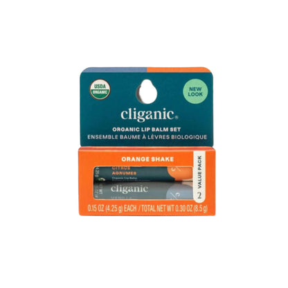 Cliganic Organic Lip Balm Set of 2|349812
