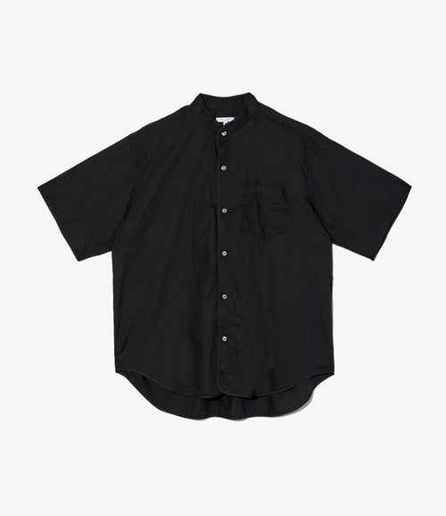 Copley Shirt - Black Cotton Dobby Small Foulard