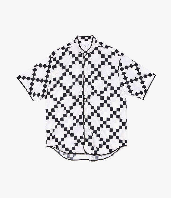 Copley Shirt - White/Black Cotton Checker Print