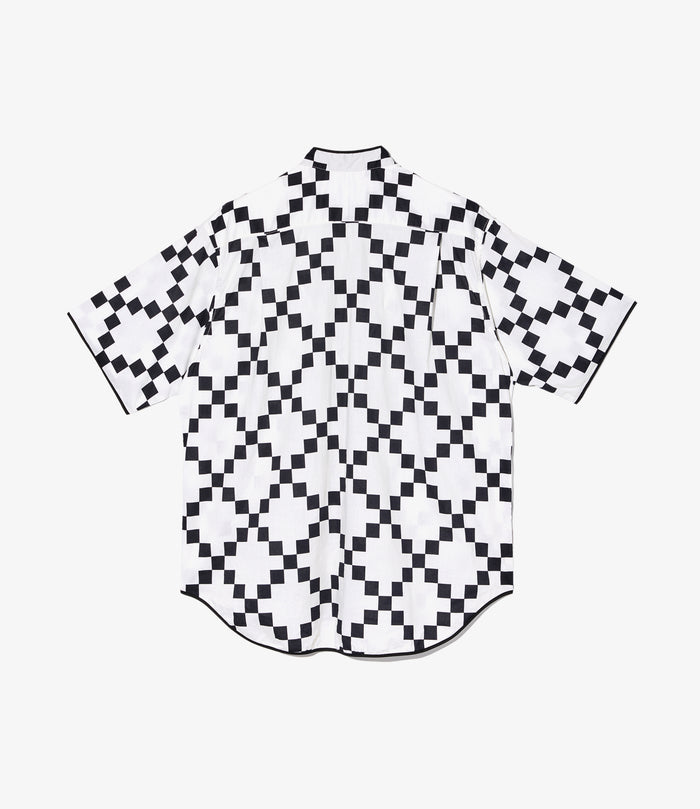 Copley Shirt - White/Black Cotton Checker Print