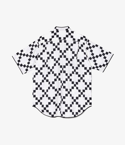 Copley Shirt - White/Black Cotton Checker Print