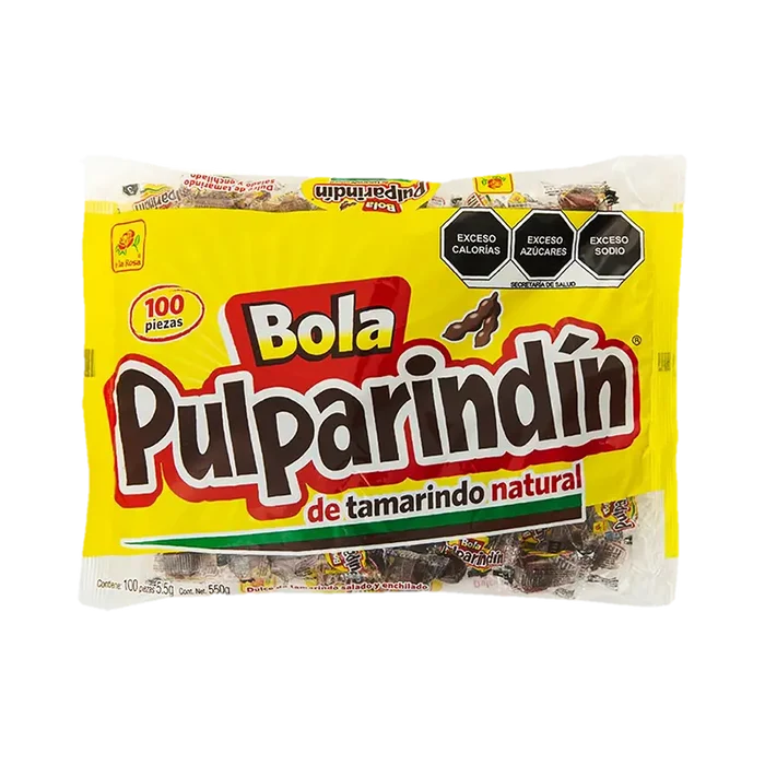 De La Rosa Bola Pulparindin 100 ct available at Mexmax INC, ideal for wholesale buyers seeking spicy candy.