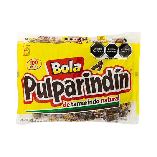 De La Rosa Bola Pulparindin 100 ct available at Mexmax INC, ideal for wholesale buyers seeking spicy candy.