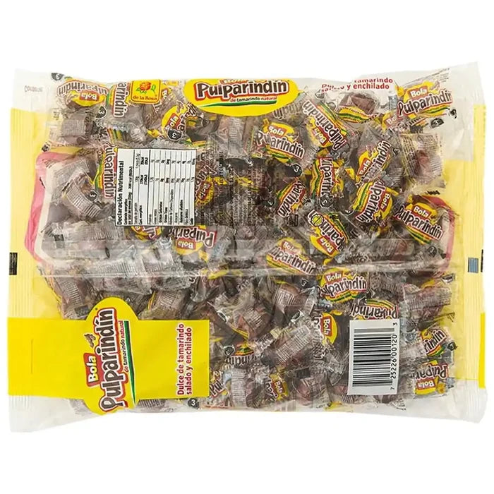 De La Rosa Bola Pulparindin 100 ct available at Mexmax INC, ideal for wholesale buyers seeking spicy candy.