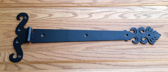 Decorative T-Hinge, Strap Hinge, The "Wildflower" - Wild West Hardware