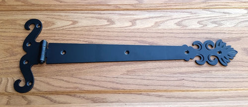 Decorative T-Hinge, Strap Hinge, The "Wildflower" - Wild West Hardware