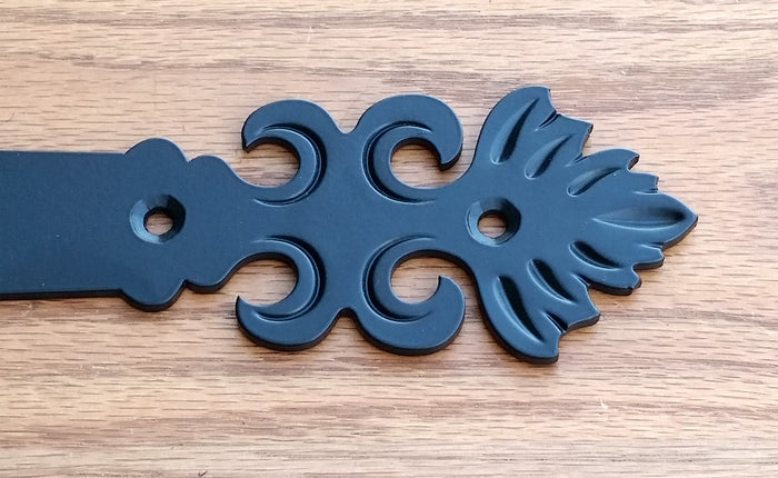 Decorative T-Hinge, Strap Hinge, The "Wildflower" - Wild West Hardware