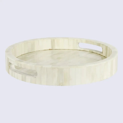 Handmade Decorative Tray Athens Acropolis Collection Bone Inlay – 12" x 12"