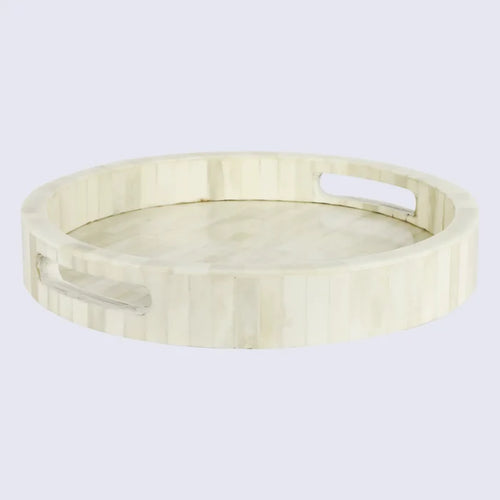 Handmade Decorative Tray Athens Acropolis Collection Bone Inlay – 12" x 12"