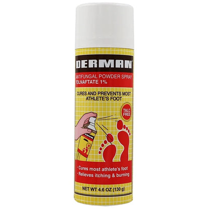 Wholesale Derman Antifungal Foot Powder Spray Cream 4.6 oz - Stock up on foot care essentials at Mexmax INC