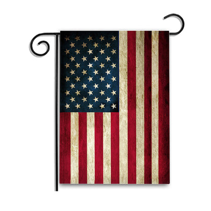 Double Sided American Flag Garden Flag - Vintage Distressed Style Garden Flag