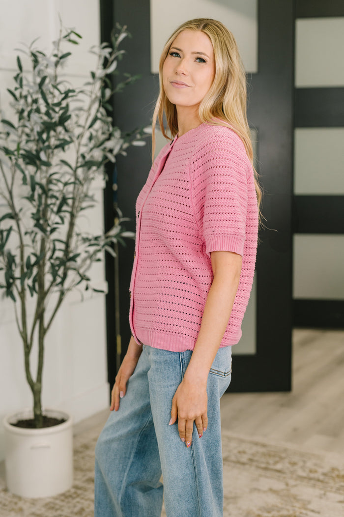 Dreaming All Day Sweater Knit Button Down