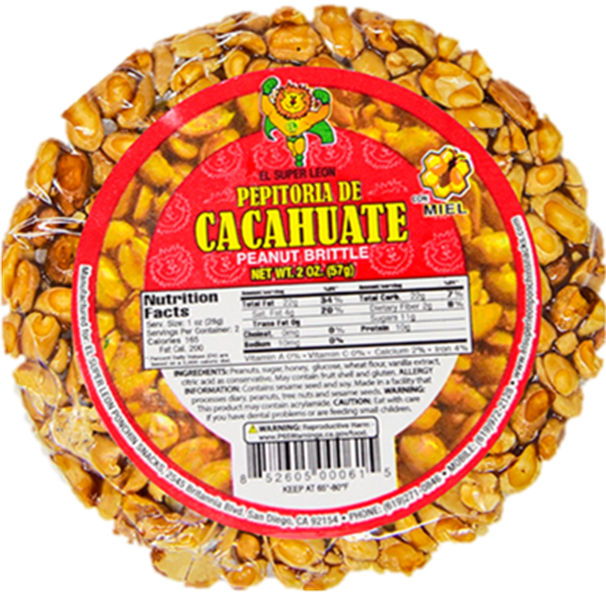 El Super Leon Peanut Brittle - 2 oz