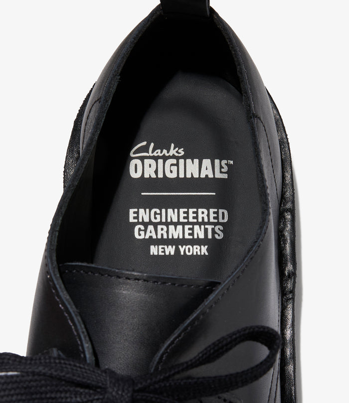 Engineered Garments x Clarks - Desert Khan - Black Smooth Leather