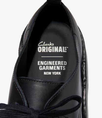 Engineered Garments x Clarks - Desert Khan - Black Smooth Leather
