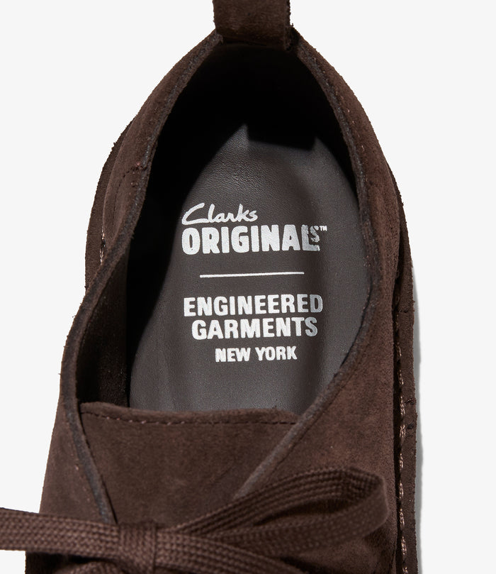 Engineered Garments x Clarks - Desert Khan - Brown Suede