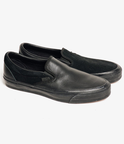 Engineered Garments x Vans - OTW Classic Slip-On 98 - Black/Black Leather
