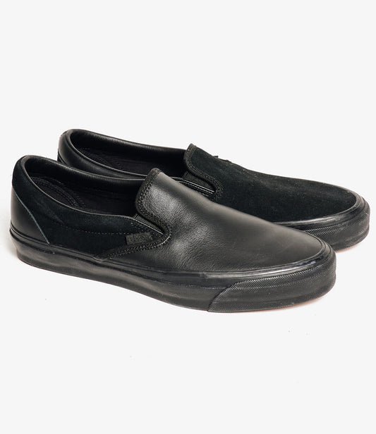 Engineered Garments x Vans - OTW Classic Slip-On 98 - Black/Black Leather