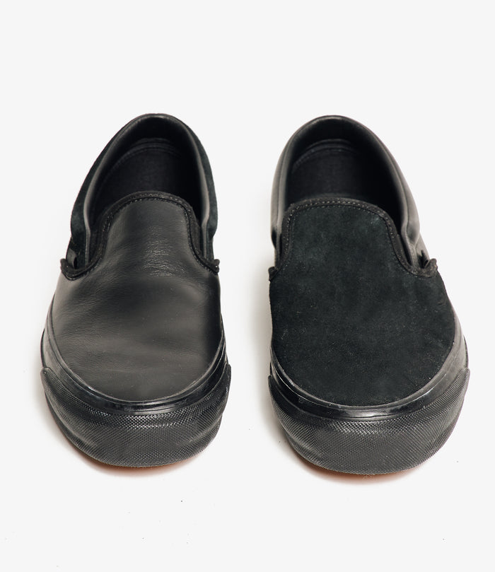 Engineered Garments x Vans - OTW Classic Slip-On 98 - Black/Black Leather