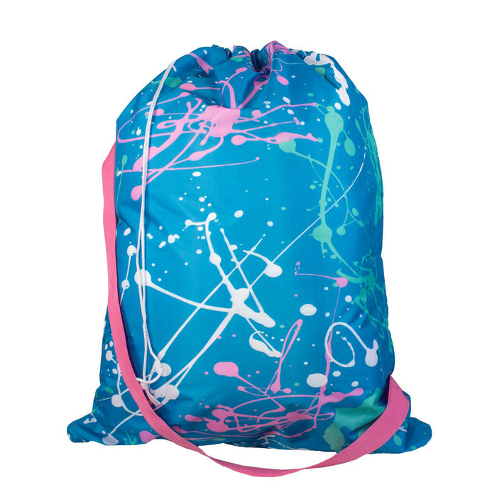 Teal Paint Splatter/Pink