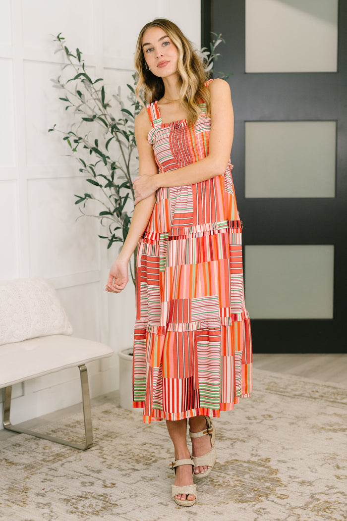 Extra Sentimental Wide Strap Tiered Dress
