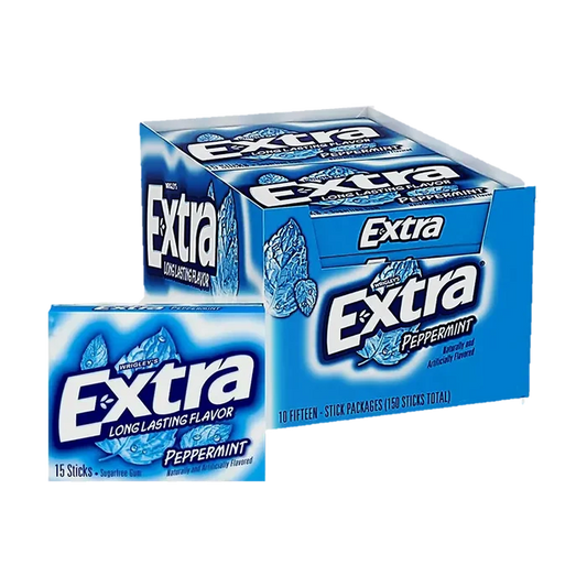 Extra Slim Pack Peppermint 15 Stk available at Mexmax INC, perfect for wholesale buyers seeking fresh gum.