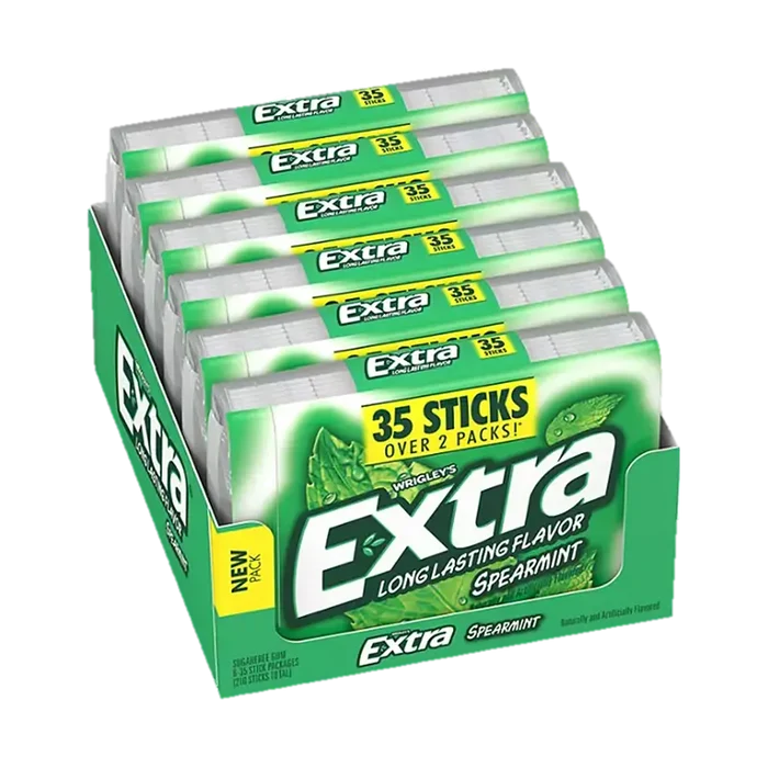 Extra Spearmint Mega 35 Stk available at Mexmax INC, ideal for wholesale buyers seeking refreshing gum.