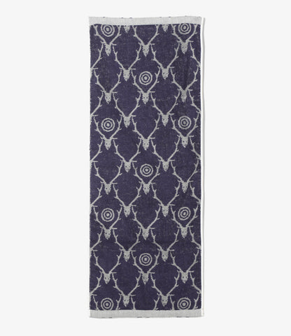 Face Towel - Grey / Purple - Cotton Pile Jq. / Skull & Target