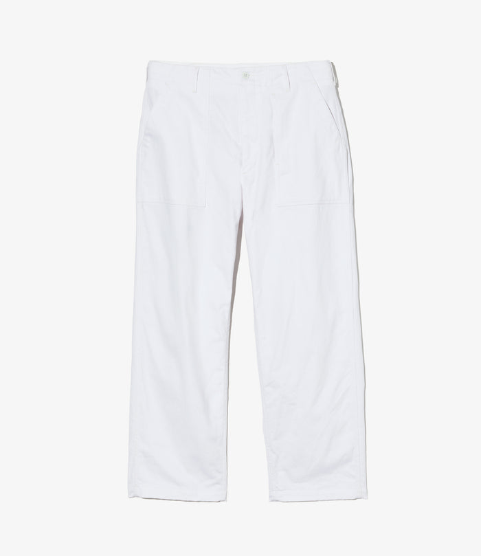 Fatigue Pants - White Cotton Heavy Twill