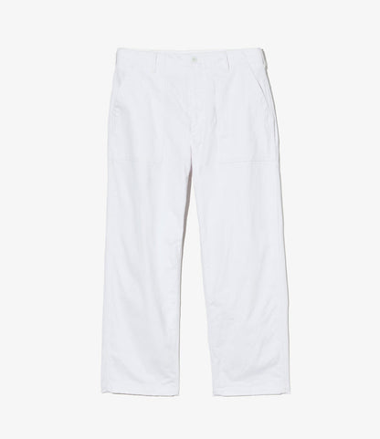 Fatigue Pants - White Cotton Heavy Twill
