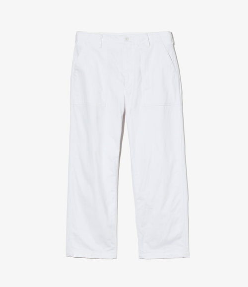 Fatigue Pants - White Cotton Heavy Twill