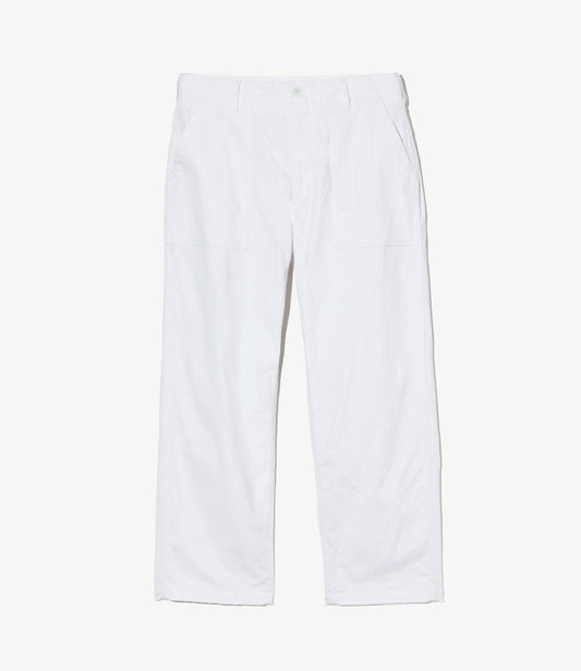 Fatigue Pants - White Cotton Heavy Twill