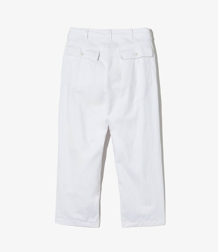 Fatigue Pants - White Cotton Heavy Twill