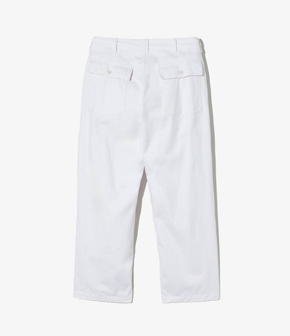 Fatigue Pants - White Cotton Heavy Twill