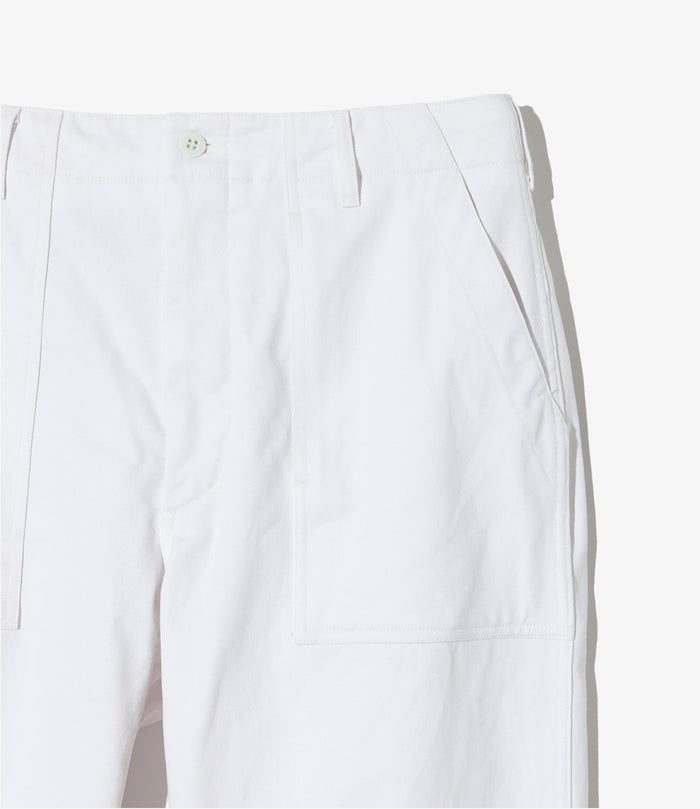 Fatigue Pants - White Cotton Heavy Twill