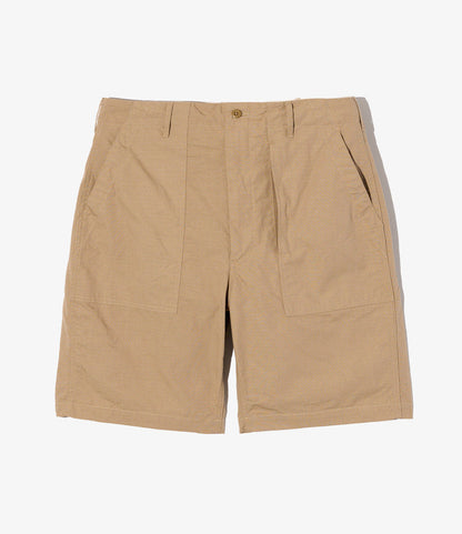 Fatigue Short - Khaki Cotton Ripstop
