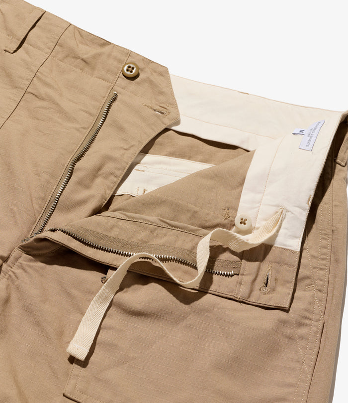 Fatigue Short - Khaki Cotton Ripstop