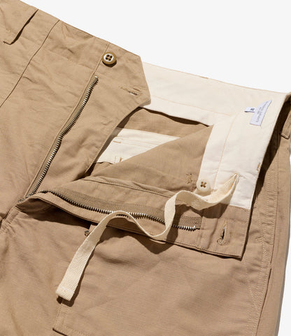 Fatigue Short - Khaki Cotton Ripstop