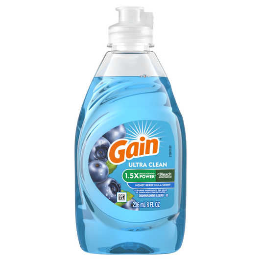 Gain Ultra Clean  +Bleach Alternative Honey Berry Hula  Dish Soap - 8 oz