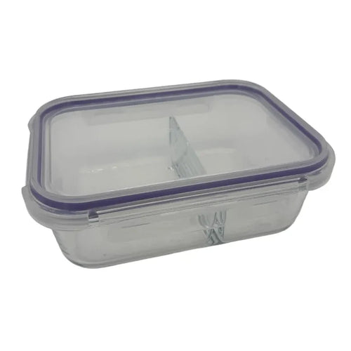 Glass Container Divided Rectangular Purple - 4.3 cup