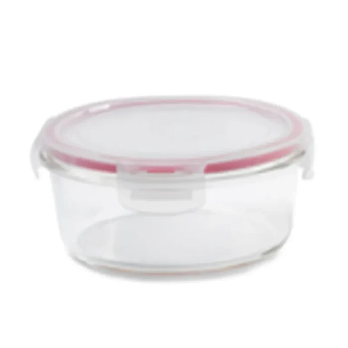 Glass Container Round Red - 1.6 cup