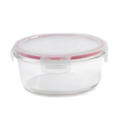 Glass Container Round Red - 1.6 cup